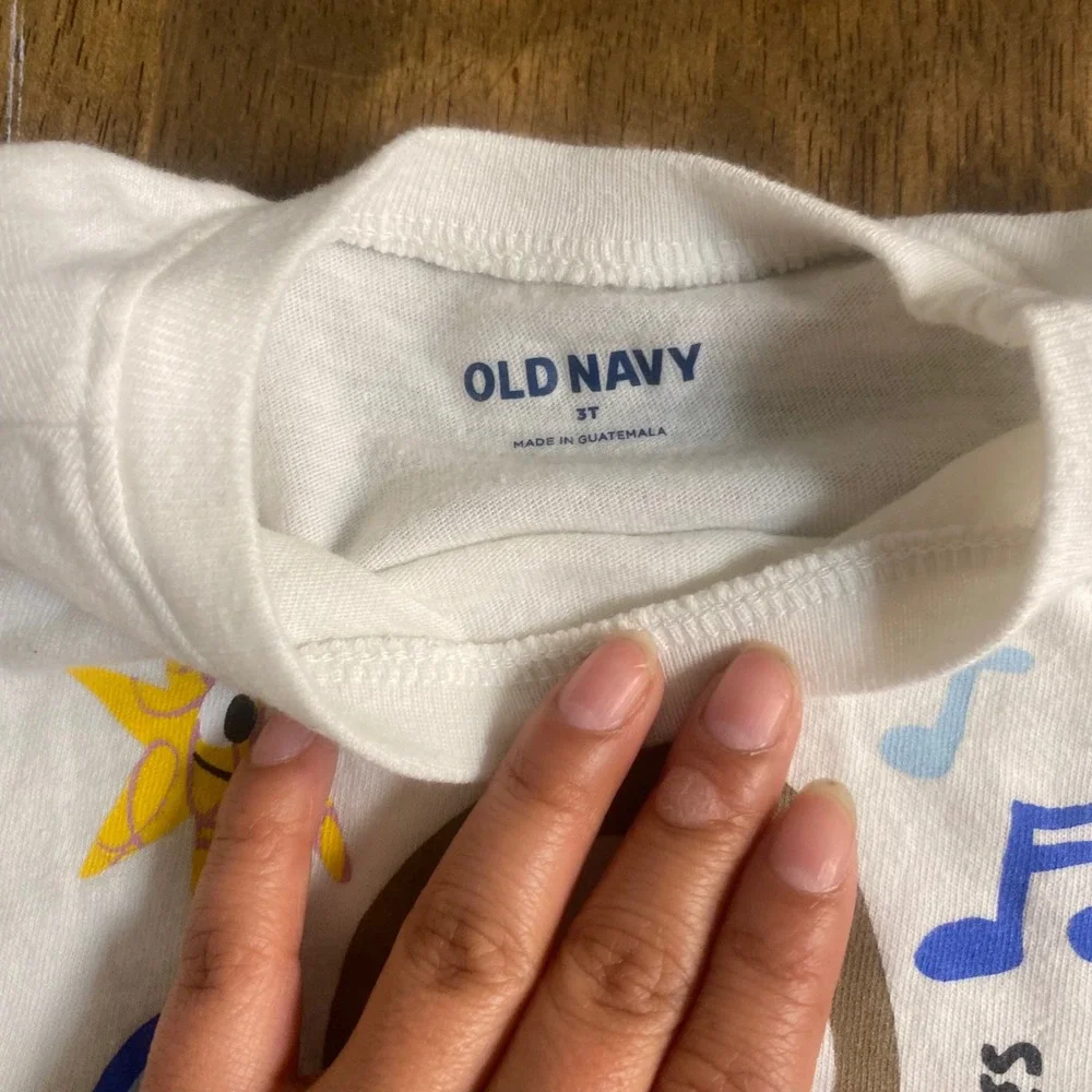 Old Navy Graphic Tee‎ Kids White Twinkle Toes Ballerina Long Sleeve SIZE 3T